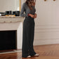 👖【S-5XL】🔥2026 Set pantaloni plus size nou sosit🎉Pantaloni de costum cu talie înaltă și picior larg pentru femei-11