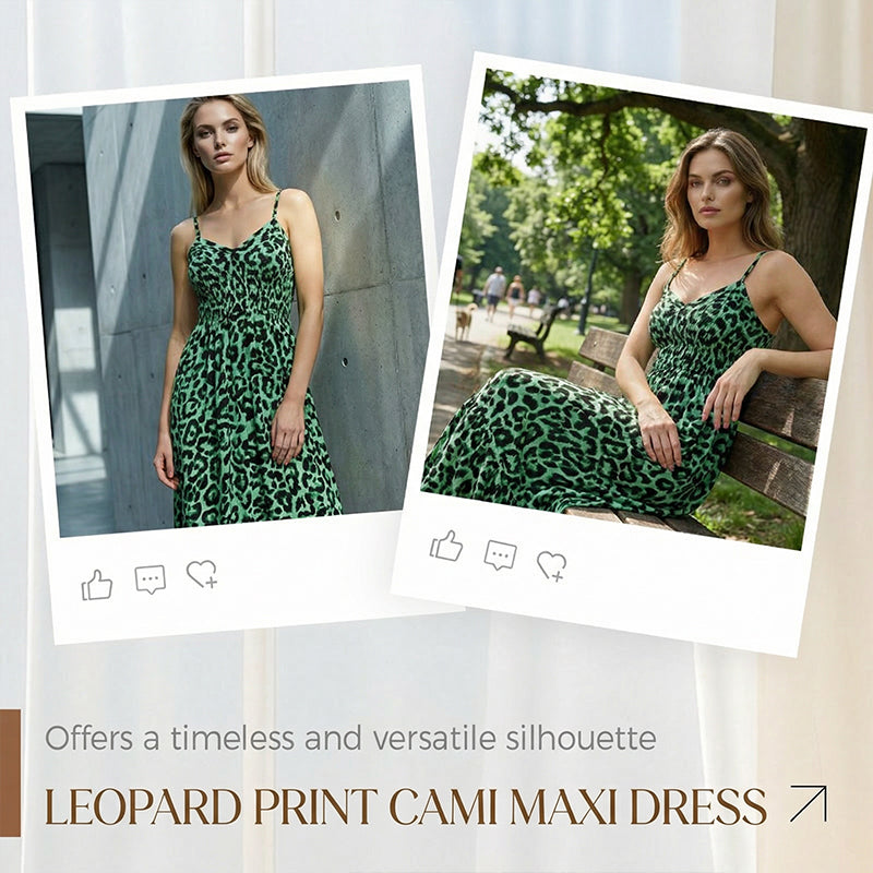 ✨Moda întâlnește farmecul😍Rochie lungă cu imprimeu leopard🐆-1