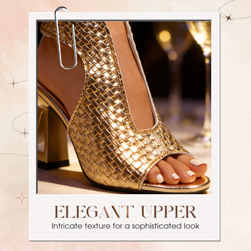 🏖️👠Sandale elegante cu toc pentru femei, cu vârful deschis – Picioare zvelte, mers confortabil 👡-1