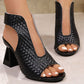 🏖️👠Sandale elegante cu toc pentru femei, cu vârful deschis – Picioare zvelte, mers confortabil 👡-15