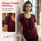💗💖【S-5XL】👕Bluză elegantă cu mâneci scurte și paiete pentru femei🎉-1