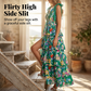 👗Reduceri de primăvară 50%!🌿🌸Rochie cu volane în trepte și decolteu în V, cu imprimeu floral, pentru femei-3