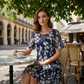 Rochie de seară pentru femei, cu croială în formă de A și imprimeu floral👗