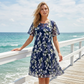 Rochie de seară pentru femei, cu croială în formă de A și imprimeu floral👗