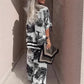 ✨ Set casual pentru femei, compus din bluză cu imprimeu și decolteu în V și pantaloni lungi  👚👖