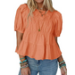 🎀👕Ofertă specială pentru noile produse: 40% reducere🎁Bluză cu mâneci bufante, smocuri și volane-2