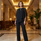 🎁Noutate cu 50% reducere💥 Set elegant asimetric din două piese, cu pantaloni-2