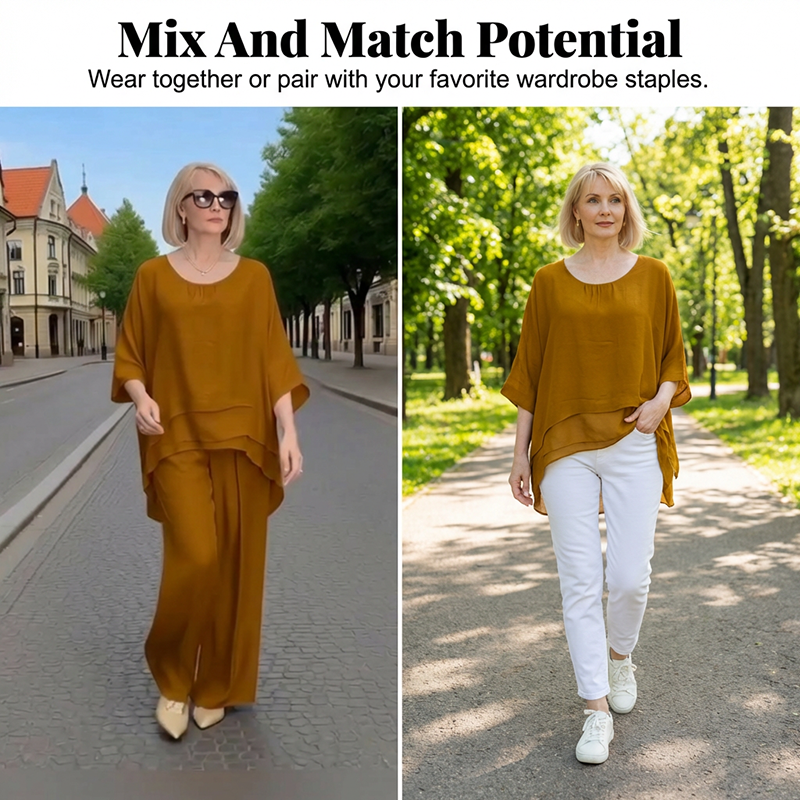 🔥Ofertă specială pentru produse noi: 50% reducere🎁🆕Set din două piese pentru femei: top și pantaloni scurți în culori uni🎉-5