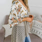 ✨Cardigane pentru femei cu imprimeu floral, mâneci cu volane, cu nod, în stil boho, lejere și fluide