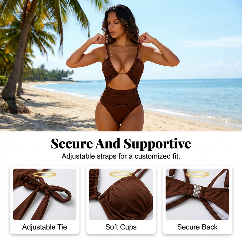 💥Ofertă specială: 50% reducere🎁Costume de baie pentru femei, cu talie înaltă și efect de modelare a siluetei-5