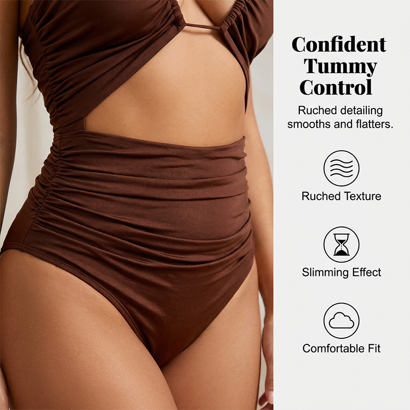 💥Ofertă specială: 50% reducere🎁Costume de baie pentru femei, cu talie înaltă și efect de modelare a siluetei-6