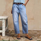 👖  Blugi cropped pentru femei – talie înaltă, croi larg, stil vintage ✨