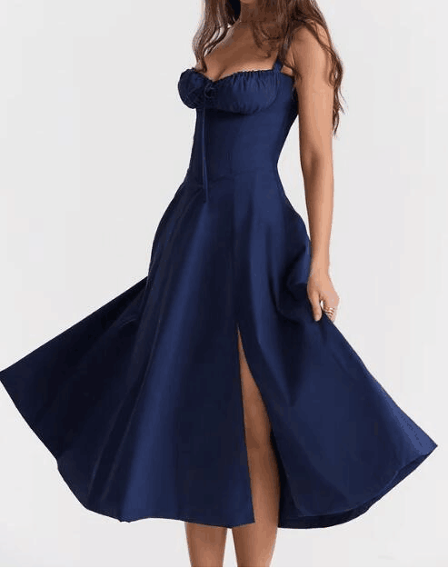 💐2026 Produse noi👗Rochie midi cu curea spaghetti-9