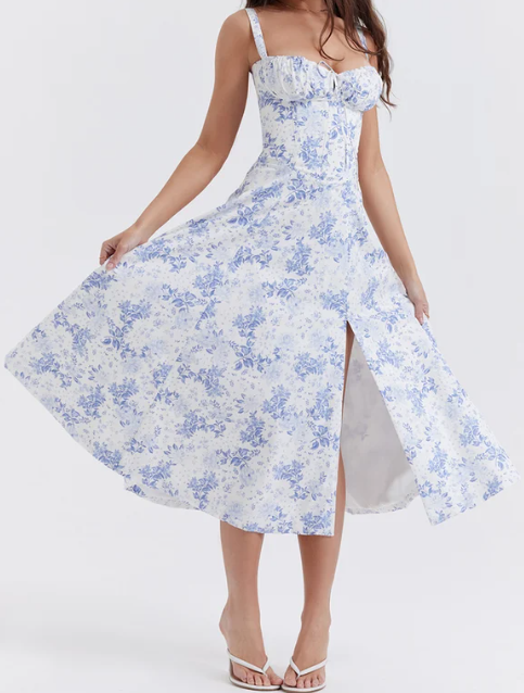💐2026 Produse noi👗Rochie midi cu curea spaghetti-10