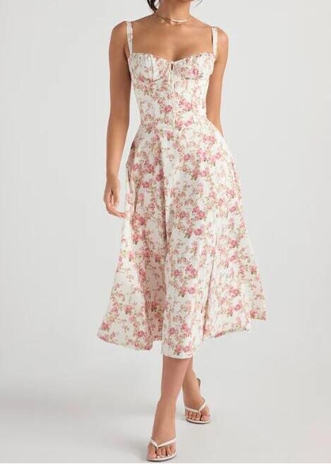 💐2026 Produse noi👗Rochie midi cu curea spaghetti-13
