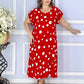🔥【S-4XL】🌸Rochie pentru femei cu imprimeu cu buline-3