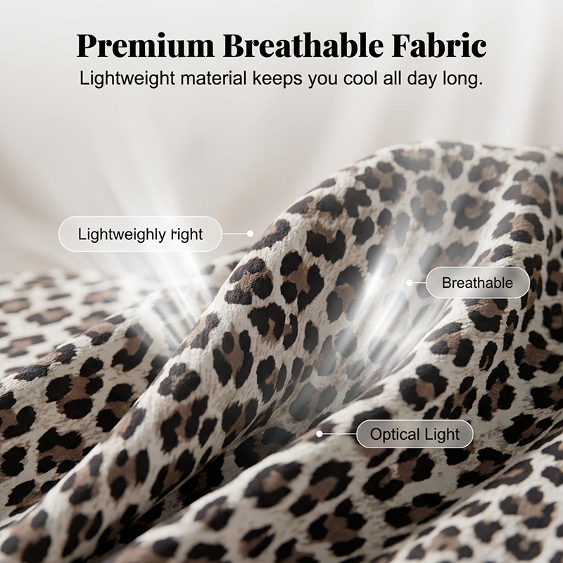 🐆👗Rochie pentru femei cu decolteu în V și mâneci fluturate, cu imprimeu☀️-3