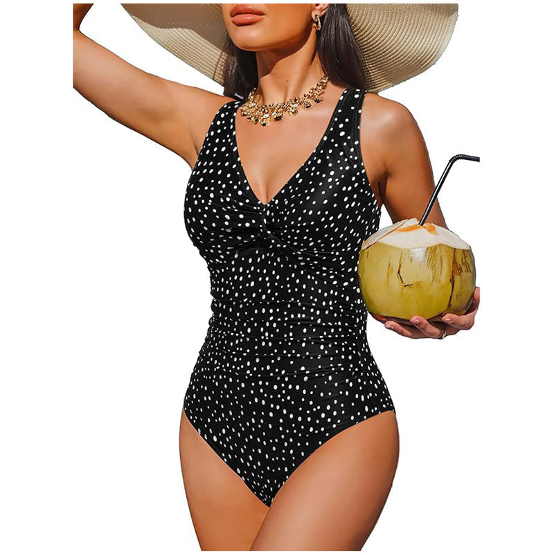 ☀️🏖️Costum de baie dintr-o singură piesă pentru femei, cu efect de modelare a taliei😍-20