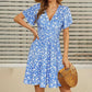 👗😍Rochie elegantă pentru femei, cu imprimeu floral, decolteu în V și mâneci scurte🏖️-10