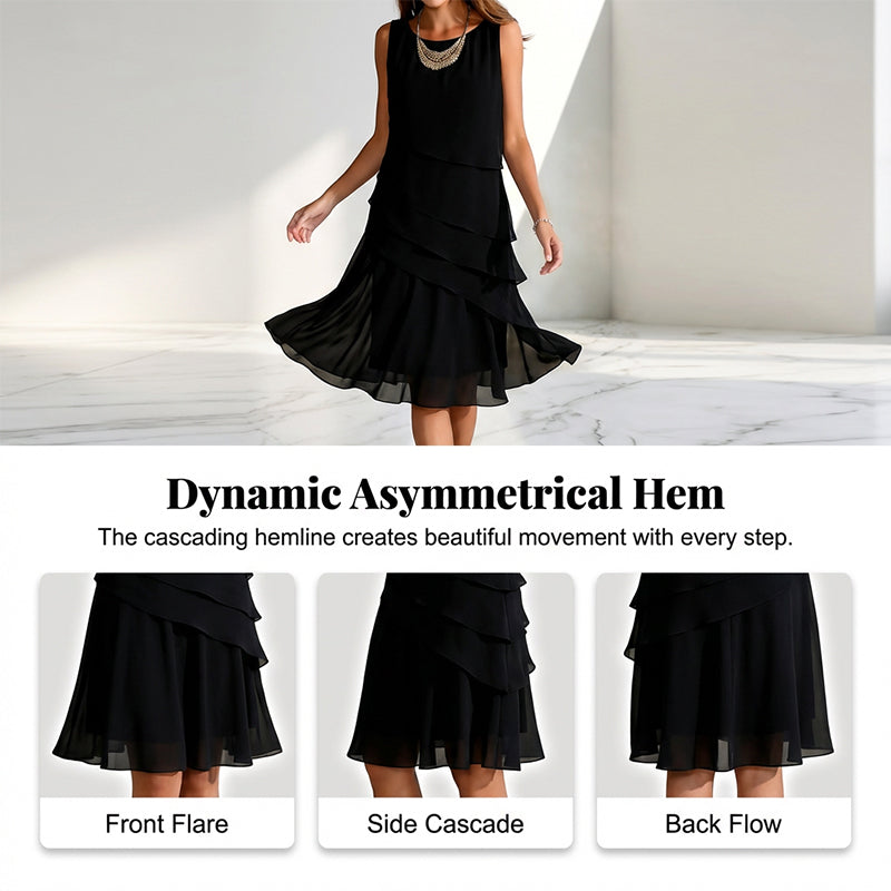 👗Noutate💟Rochie elegantă fără mâneci, cu straturi, pentru femei-1