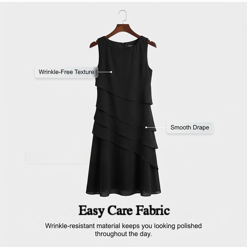 👗Noutate💟Rochie elegantă fără mâneci, cu straturi, pentru femei-6