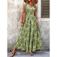 🎁Noutăți cu 50% reducere💥Rochie lungă pentru femei, cu decolteu în V, imprimeu floral și detalii smockate-9