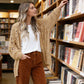✨ 50% REDUCERE ACUM! 🧶 Cardigan lejer pentru femei, cu deschidere în față – model boho cu textură pointelle și mâneci în formă de aripi de liliac 🍂☕-3