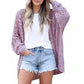 ✨ 50% REDUCERE ACUM! 🧶 Cardigan lejer pentru femei, cu deschidere în față – model boho cu textură pointelle și mâneci în formă de aripi de liliac 🍂☕-7