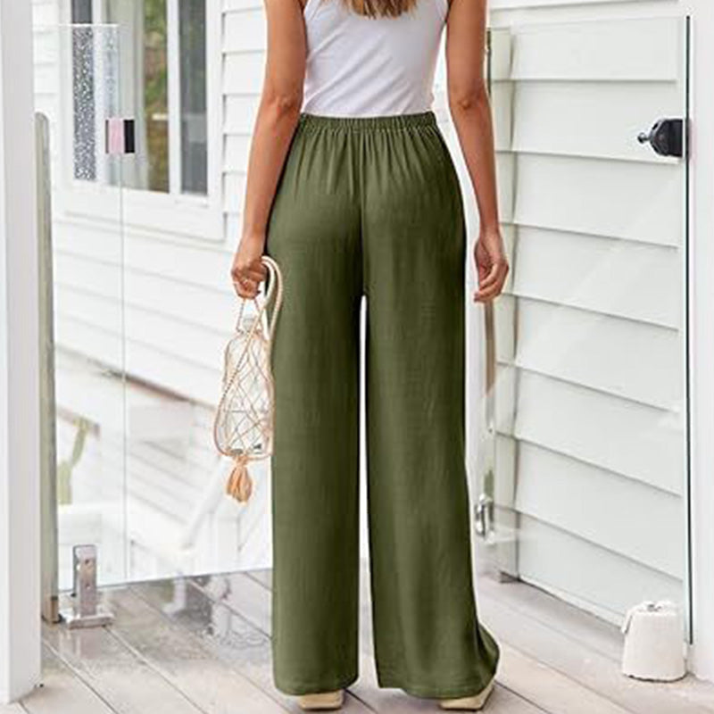 🌷Ofertă specială de vară: 49% reducere🍃👖Pantaloni casual simpli, ușori, pentru femei-6