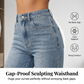 ✨👖Blugi din denim pentru femei, cu talie înaltă și croi drept💟-3