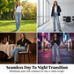 ✨👖Blugi din denim pentru femei, cu talie înaltă și croi drept💟-7