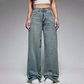 ✨👖Blugi din denim pentru femei, cu talie înaltă și croi drept💟-14