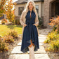 💗💹Rochie din denim fără mâneci, cu tiv asimetric😍-1
