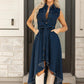 💗💹Rochie din denim fără mâneci, cu tiv asimetric😍-2