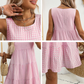 💖ULTIMA ZI DE REDUCERI – 50% REDUCERE💖Rochie casual fără mâneci, în carouri, cu croi în A, pentru femei-7
