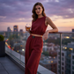 🤩✨Set din două piese pentru femei: top scurt fără mâneci și pantaloni largi💯-4
