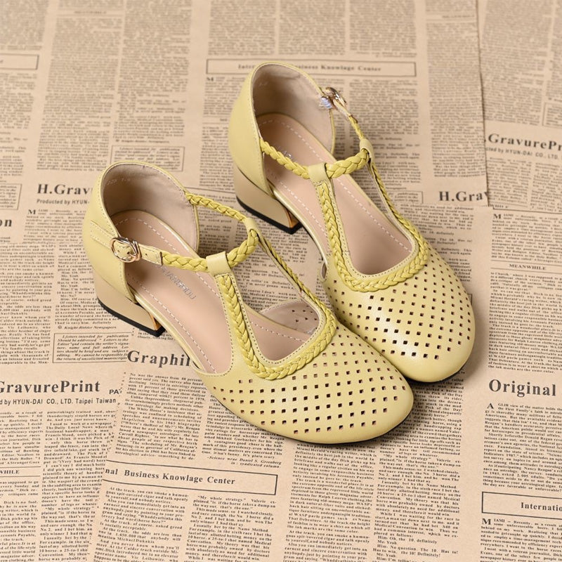 👠🌬️Sandale elegante pentru femei, cu vârful închis și decupaje🌿-10