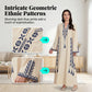 🌟👗Rochie caftan pentru femei, cu imprimeu etnic și decolteu în V🔥