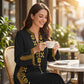 🌟👗Rochie caftan pentru femei, cu imprimeu etnic și decolteu în V🔥-5