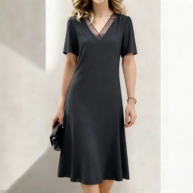 🔥👗Rochie elegantă din plasă cu decolteu în V pentru femei🌠️-10