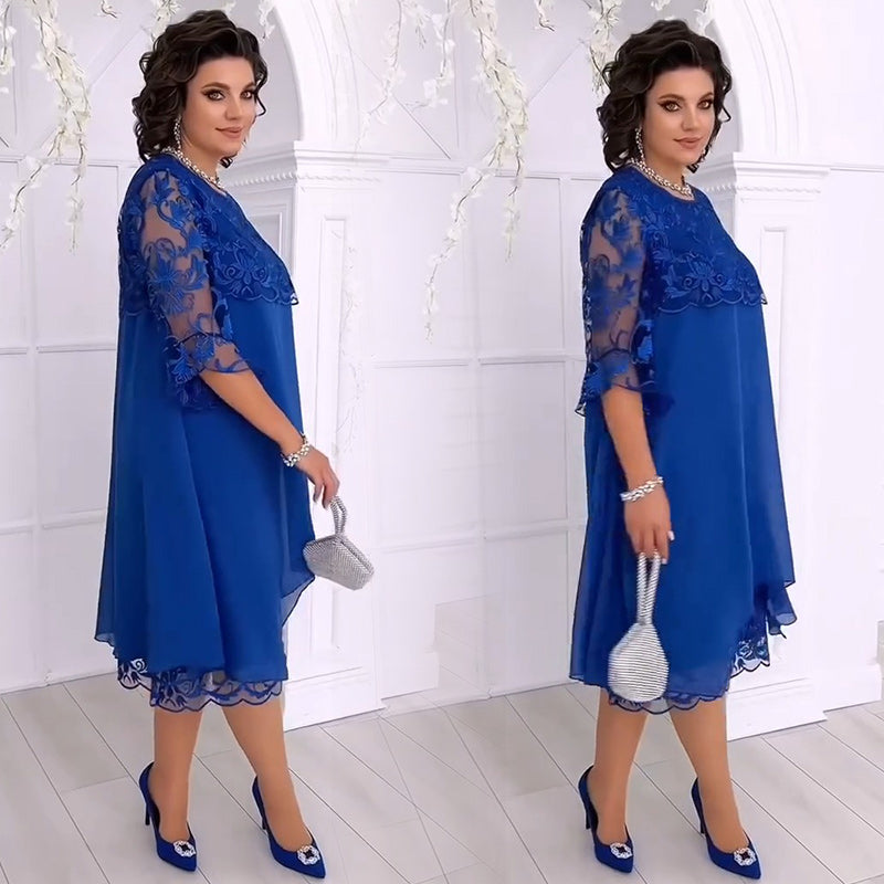 😍Rochie din dantelă în straturi „Sheer Breeze“👗-5