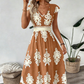 🎁Noutate cu 50% reducere💥Rochie maxi vaporoasă pentru femei, cu decolteu în V și imprimeu baroc-12