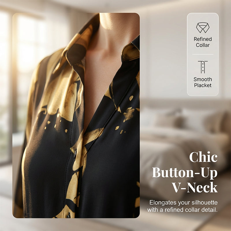 😍🔥Rochie casual pentru femei, cu croială largă și imprimeu✨-2