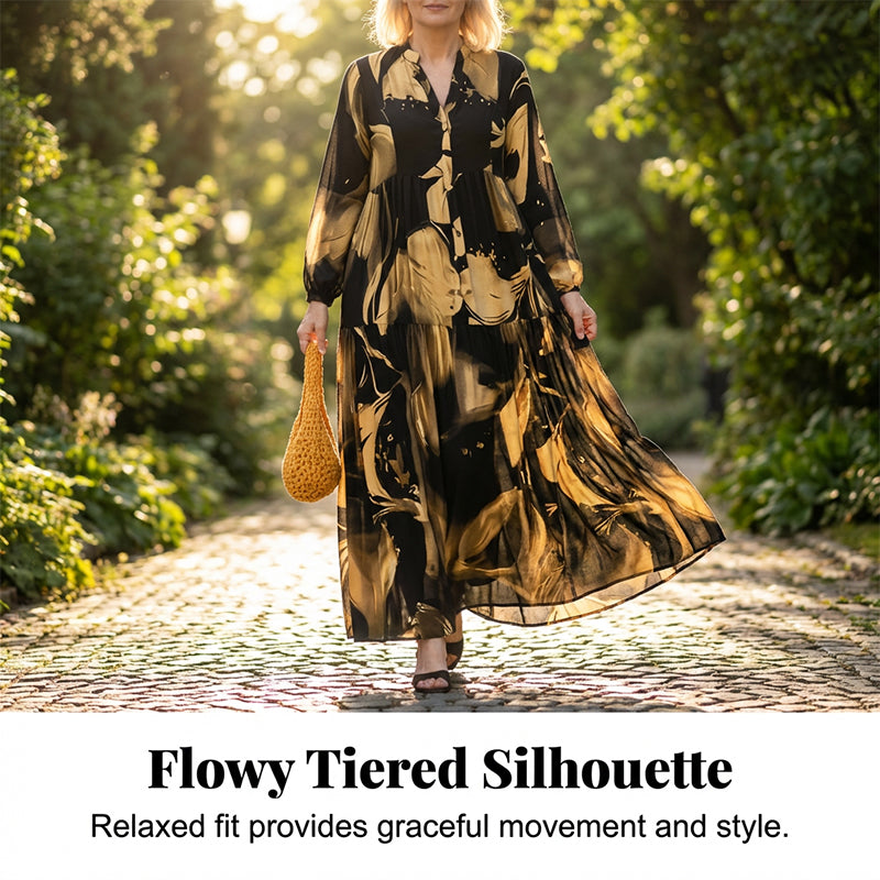 😍🔥Rochie casual pentru femei, cu croială largă și imprimeu✨-1