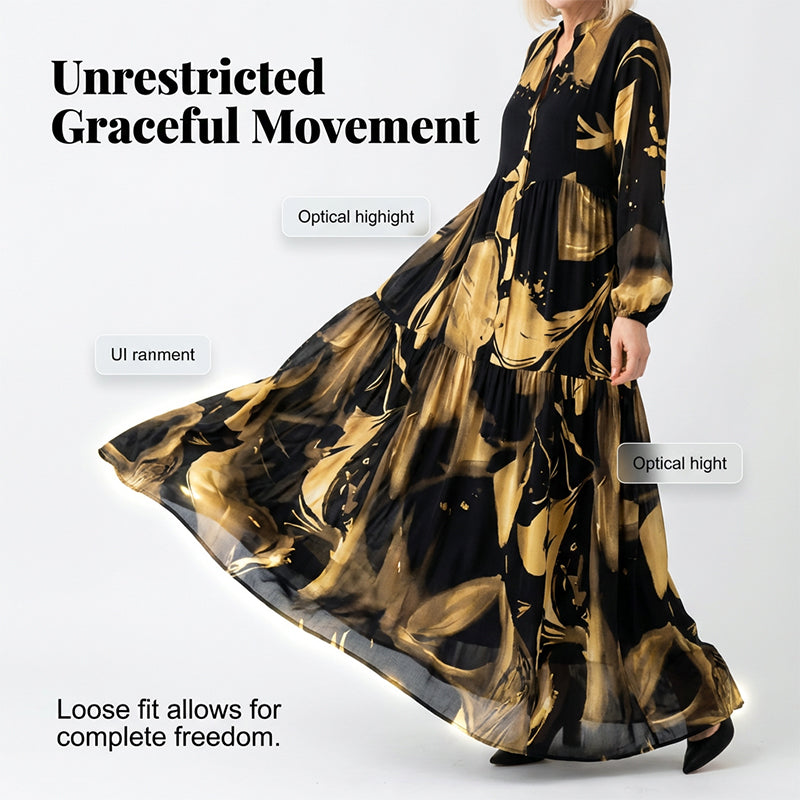 😍🔥Rochie casual pentru femei, cu croială largă și imprimeu✨-4