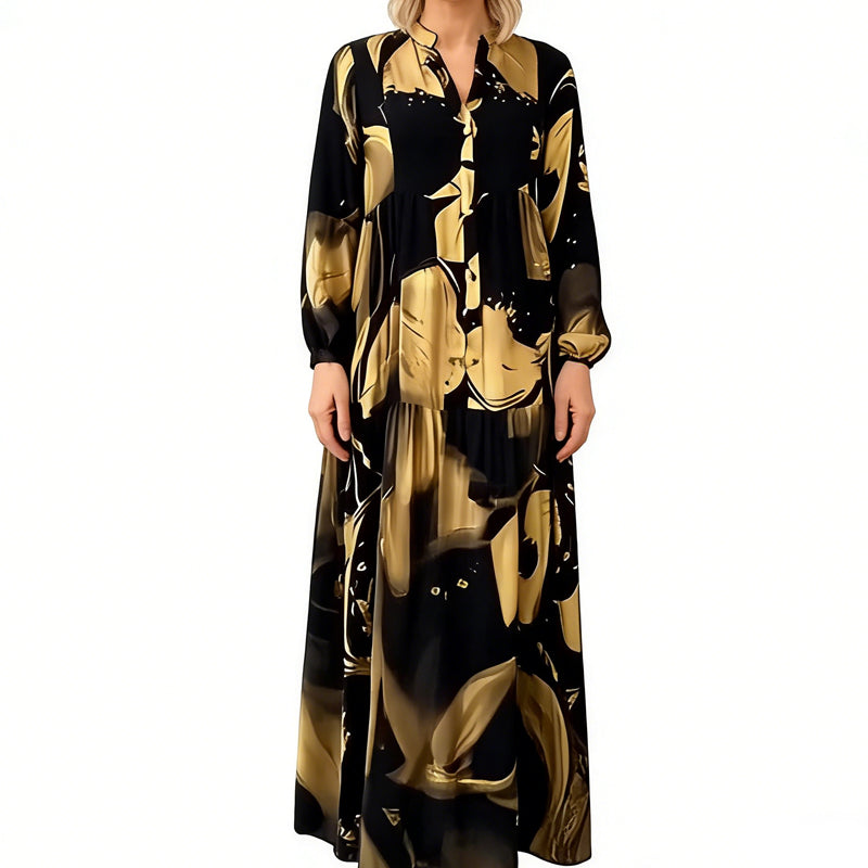 😍🔥Rochie casual pentru femei, cu croială largă și imprimeu✨-10