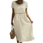 🏖️🌊Rochie casual de vară din dantelă, cu guler rotund🌬️👗-11