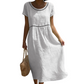 🏖️🌊Rochie casual de vară din dantelă, cu guler rotund🌬️👗-14