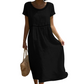 🏖️🌊Rochie casual de vară din dantelă, cu guler rotund🌬️👗-12