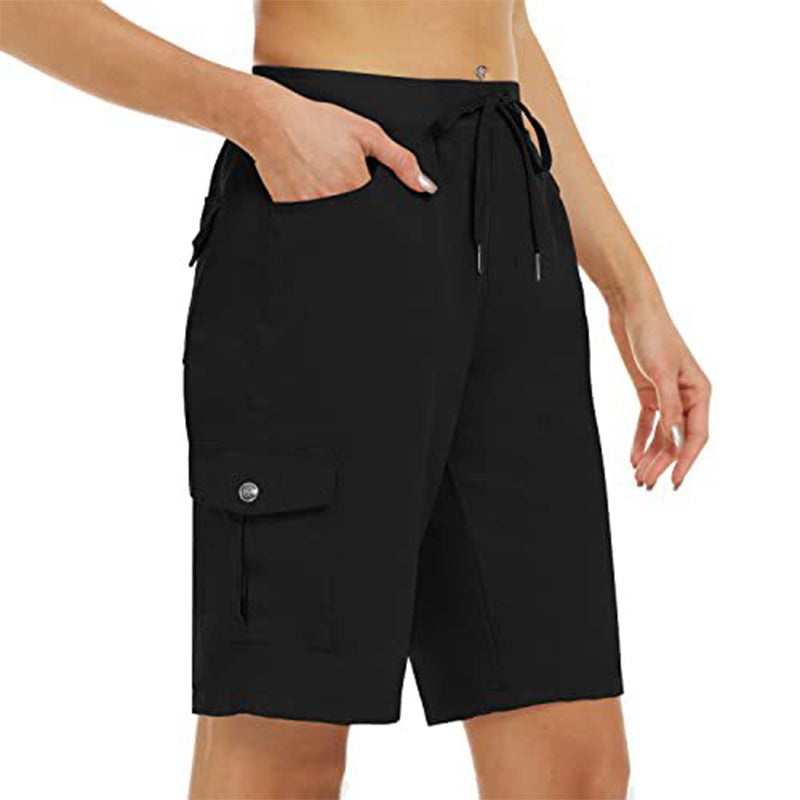🌿🌬️Pantaloni scurți cargo pentru femei, cu uscare rapidă și buzunare🏃‍♀️-10